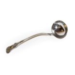 A Victorian silver soup-ladle, by John Walton, Newcastle, 1855, single struck King's pattern,