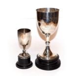 A George V silver cup and an Elizabeth II silver cup, The First by Edward Barnard and Sons Ltd.,