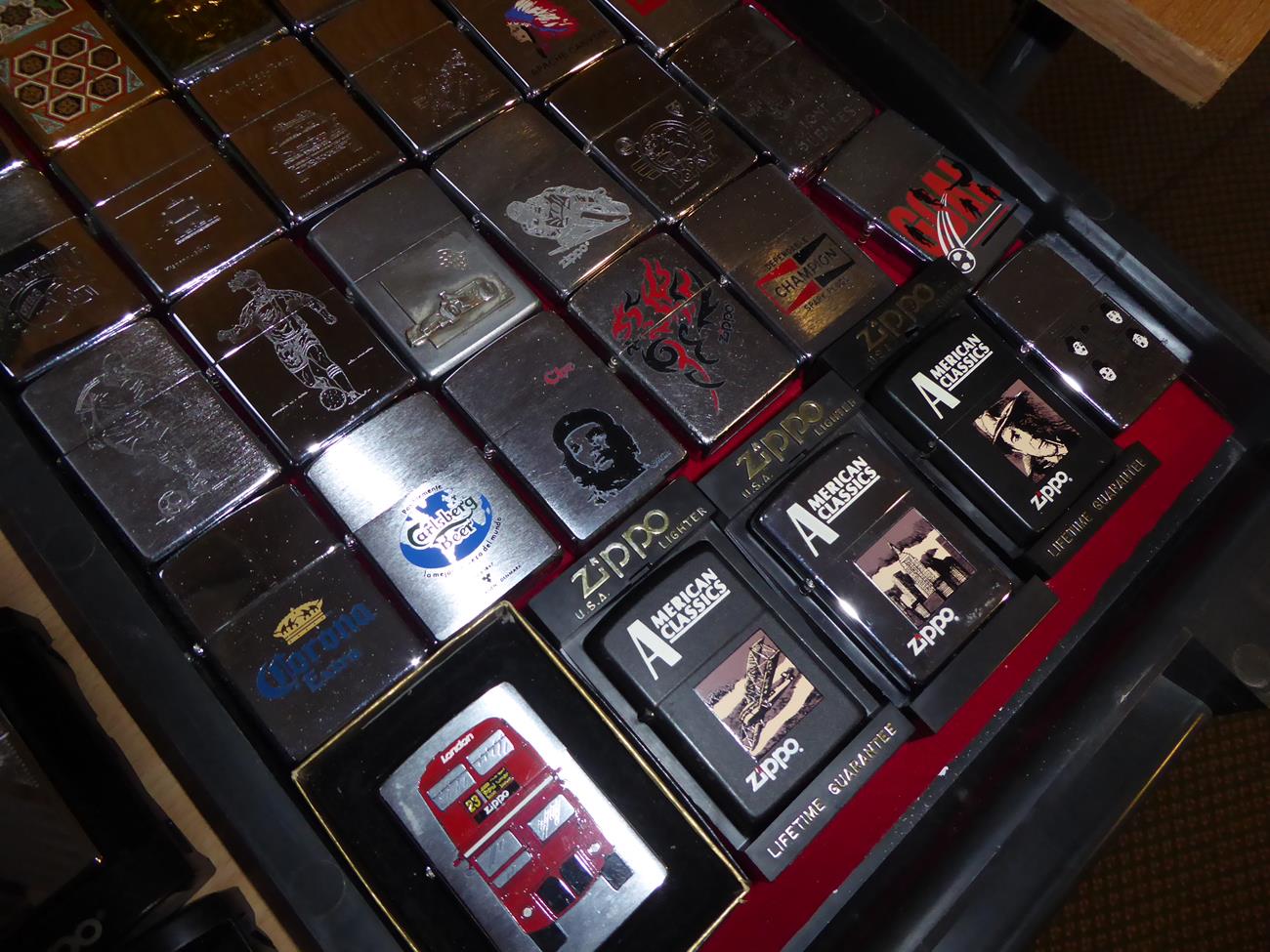 ~ A collection of Zippo lighters including advertising examples (3 trays) - Image 11 of 11