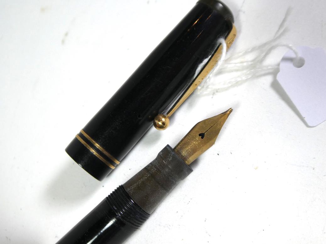 Two Swan No.2 fountain pens with nibs stamped 14ct, a Swan No.3 fountain pen with nib stamped - Image 2 of 6