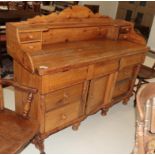 A Victorian pine sideboard, 152cm by 55cm by 122cm high