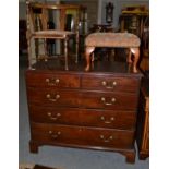 A 19th century mahogany four high straight front chest of drawers, 115cm by 55cm by 99cm high,