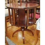 A mahogany revolving bookcase, 59cm diameter by 69cm