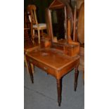 A Victorian mahogany dressing table, 100cm by 57cm by 177cm high