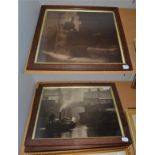 Alexander (Alex) Keighley (1861-1947) Two photographic prints, lady sat by fireside, signed, with