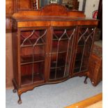 A Chippendale style mahogany display cabinet, 138cm by 40cm by 142cm high