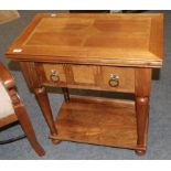 A Barker & Stonehouse Flagstone side table, fitted with a drawer and shelf stretcher, 70cm by 40cm