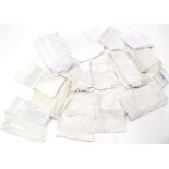 Assorted White Linen Cloths, comprising two large Chinese pina cloths with drawn thread work and