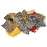 Eleven Assorted Liberty Silk Scarves, a variety of sizes, colours and designs, all bearing labels or