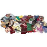 A Quantity of Assorted Mid 20th Century Handkerchiefs and Neckerchiefs, in decorative prints,