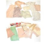Mainly Early 20th Century Ladie's Silk and Other Undergarments, negligees, stockings in original