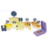 Seven Graduated Shalimar by Guerlain Paris Dummy Factices and Scents, in ribbed fan shaped glass