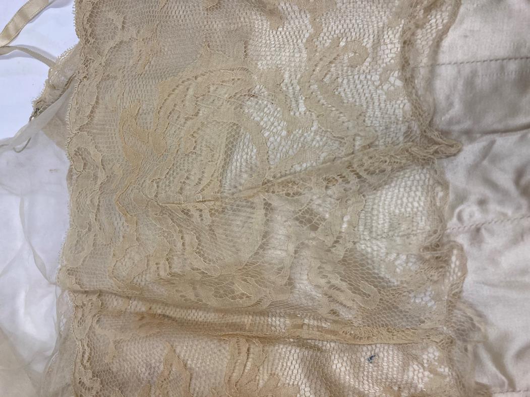 Assorted Lace Costume Accessories and Other Items, comprising toddler's cream silk dress, another in - Image 13 of 13