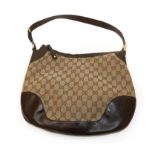 Gucci Canvas Monogrammed Shoulder Bag, and dust bag