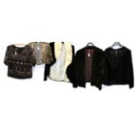 Circa 1920s Ladies' Evening Wear, comprising a black velvet long sleeve jacket, with smocking and