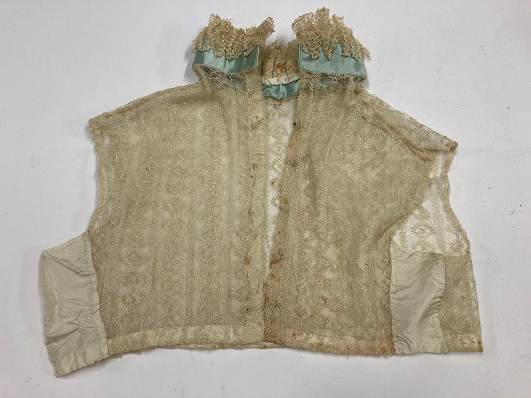 Assorted Lace Costume Accessories and Other Items, comprising toddler's cream silk dress, another in - Image 7 of 13