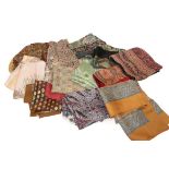 Eleven Assorted Liberty Scarves, in silk and wool, a variety of sizes, colours and designs, all