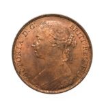 Victoria, 1882 H Penny. Heaton mint, Birmingham, ''bun head'' type. Obv:12, laureate and draped bust