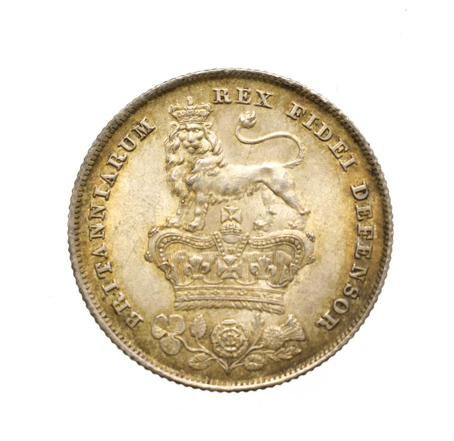 George IV, 1826 Shilling. Obv: Bare head of George IV left. Rev: Lion on crown. S. 3812. Good - Image 2 of 2