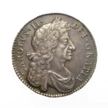 Charles II 1679 Halfcrown. Obv: Fourth laureate and draped bust right. Rev: Cruciform shields,