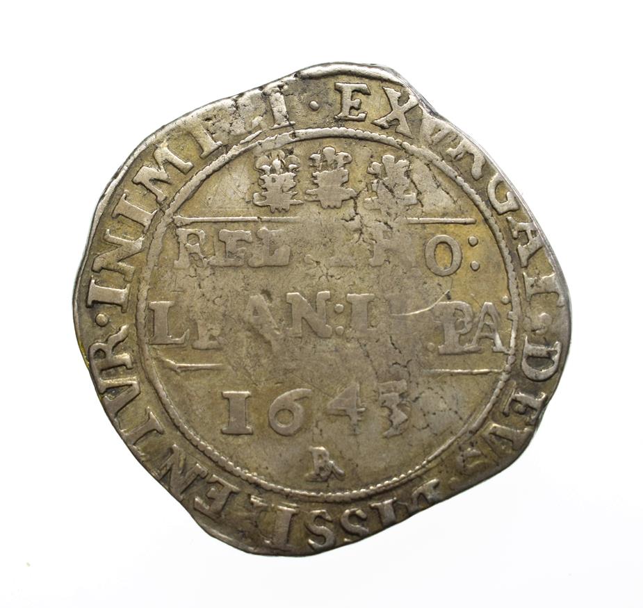 Charles I, 1643 Halfcrown. 14.33g, 36.3mm, 8h. Bristol mint, mintmark BR. Obv: Charles I on - Image 2 of 2