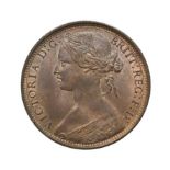 Victoria, 1874 H Penny. Heaton mint, Birmingham, ''bun head'' type. Obv: 7, ''older'', laureate