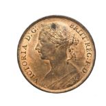 Victoria, 1894 Penny. ''Bun head'' type. Obv:12, laureate and draped bust left, hair tied in a