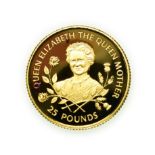 Guernsey, 1995 Gold Proof Twenty Five Pounds. 7.81 g 24ct gold. Obv: Third crowned portrait of