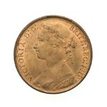 Victoria, 1876 H Penny. Heaton mint, Birmingham, ''bun head'' type. Obv:8, laureate and draped