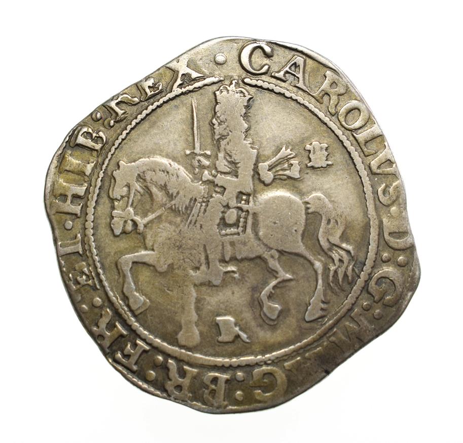 Charles I, 1643 Halfcrown. 14.33g, 36.3mm, 8h. Bristol mint, mintmark BR. Obv: Charles I on