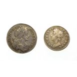 Charles II, 1674 Sixpence. Obv: Laureate and draped bust of Charles II right. Rev: Cruciform