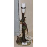 An Austrian cold painted bronze and onyx table lamp in the manner of Franz Bergman, formed a tree