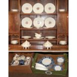 A Wedgwood Patrician Swansea part dinner service, together with a Wedgwood Blue Siam part dinner set