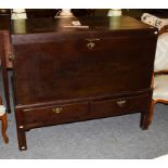 A Georgian mahogany mule chest on stand, 122cm by 61cm by 102cm