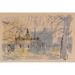 Edwin La Dell (1914-1970) ''Clara Gate'', Cambridge Signed and inscribed, lithograph, 34cm by 50cm