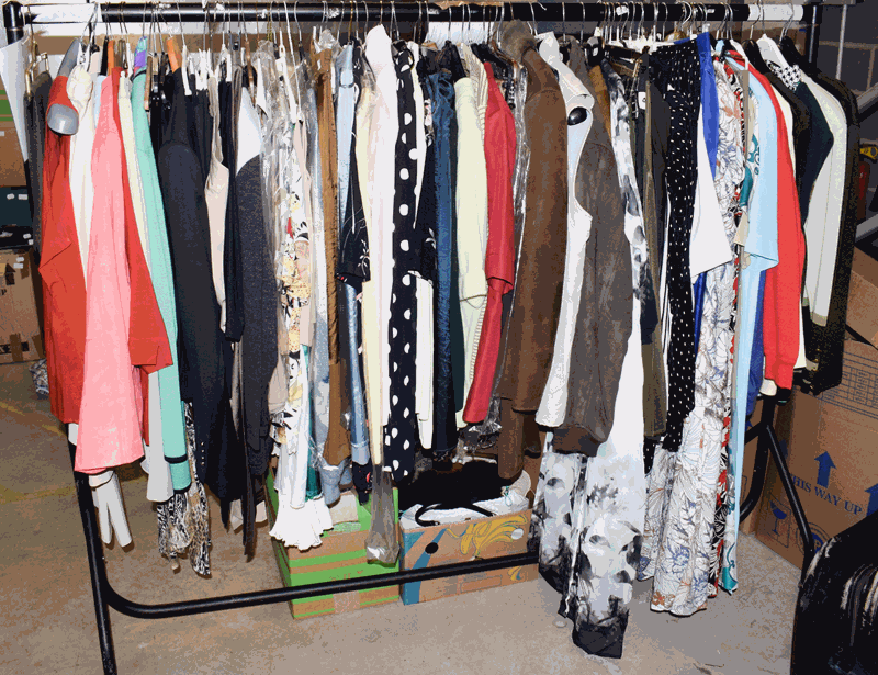 Quantity of ladies suits and separates clothing including mainly Basler, Ara (size 22) (one rail)