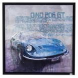 Markus Haub (b.1972) German ''Dino 206 GT'' Signed, oil on canvas, 100cm by 100cm Artist's Resale