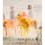 Michael Gibbison (b.1937) ''At the Meet'' Watercolour, 54cm by 46.5cm Artist's Resale Rights/Droit