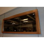 A Treske Furniture solid oak framed mirror, 166cm by 65cm