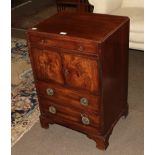 A Georgian mahogany commode (converted), 53cm by 43cm by 81.5cm