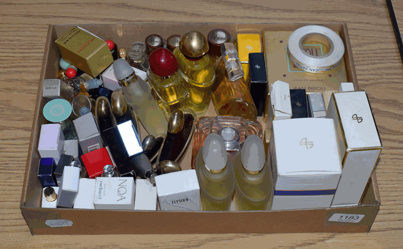 Jean Patou scent bottle dummy factices, sample scent bottles, advertising ribbon, other brands