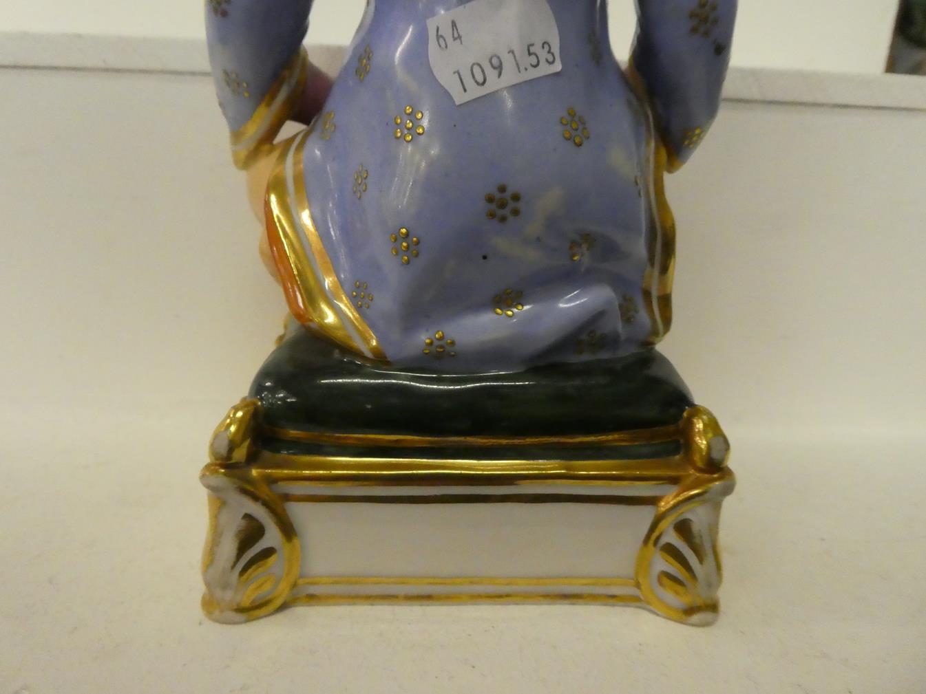 A pair of Paris porcelain figures formed as a seated Turk and his companion, raised in gilt Rococo - Image 23 of 27