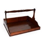 A 19th century mahogany butler's plate caddy, 40cm by 33cm, 23.5cm high