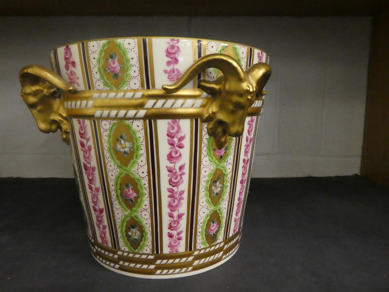 A 20th century Dresden Neo-Classical style jardiniere 22cm and rose jar 38cm, both ornamented with - Image 5 of 38