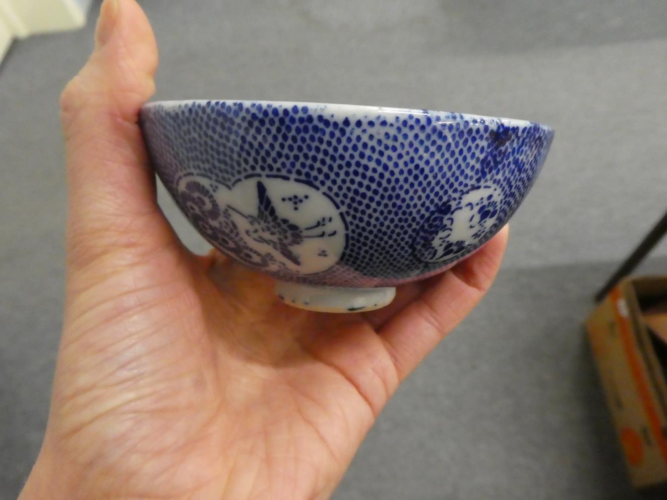 A small pair of Japanese blue and white finger bowls, signed, together with a quantity of similar - Image 36 of 42