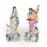 A pair of Samson figures after Derby, allegorical of Neptune and Europe, tallest 32cm