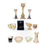 A quantity of Royal Worcester, Lock and Co. and Hadley ware, including a pedestal specimen vase with