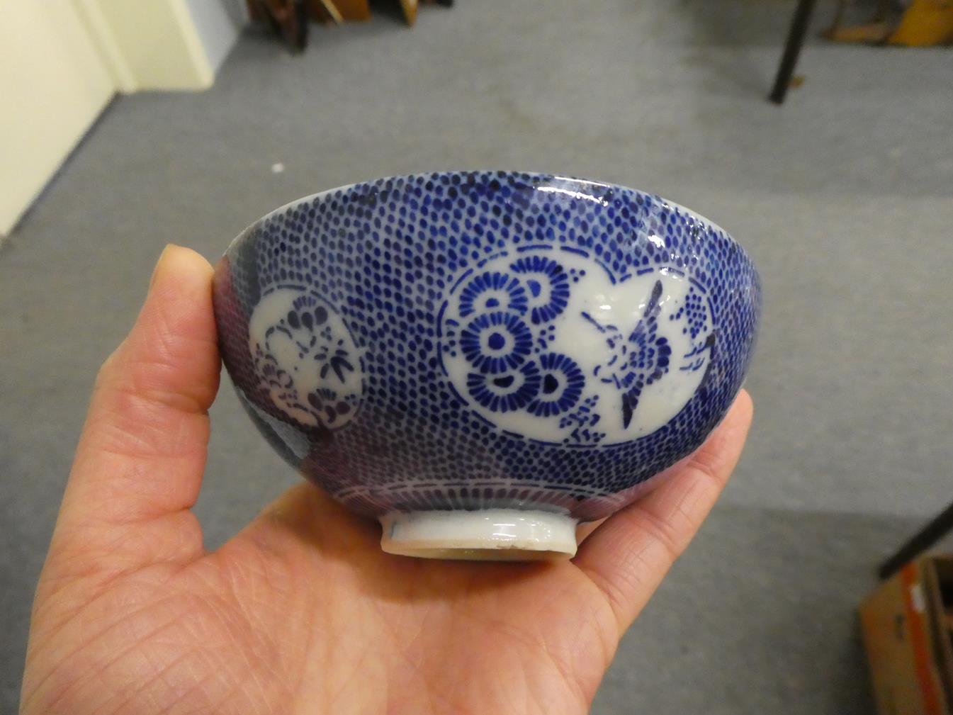 A small pair of Japanese blue and white finger bowls, signed, together with a quantity of similar - Image 27 of 42