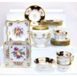 A Coalport six piece tea set, a Hammersley Lady Patricia dish etc (one tray). Two dishes in good