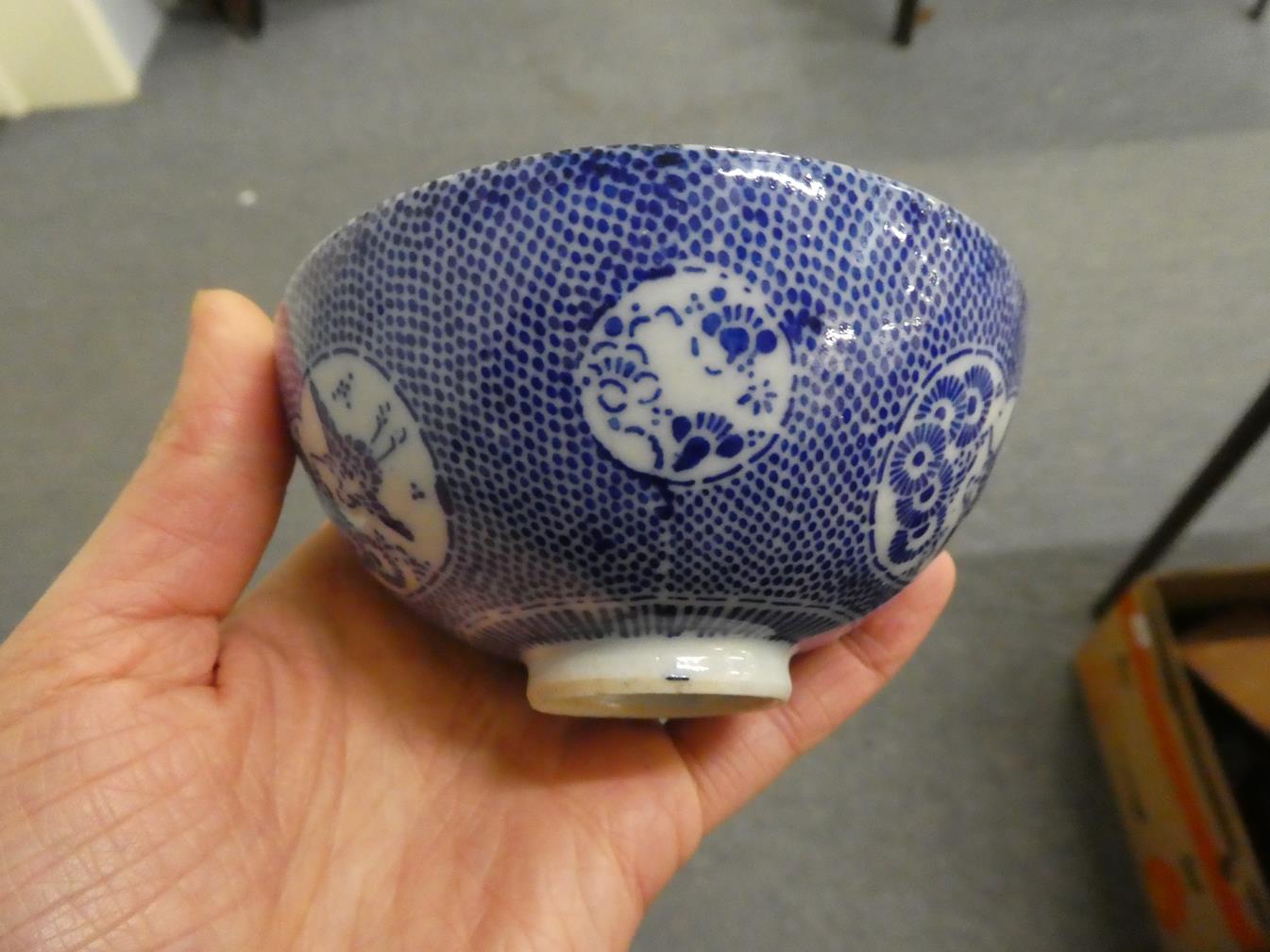 A small pair of Japanese blue and white finger bowls, signed, together with a quantity of similar - Image 34 of 42